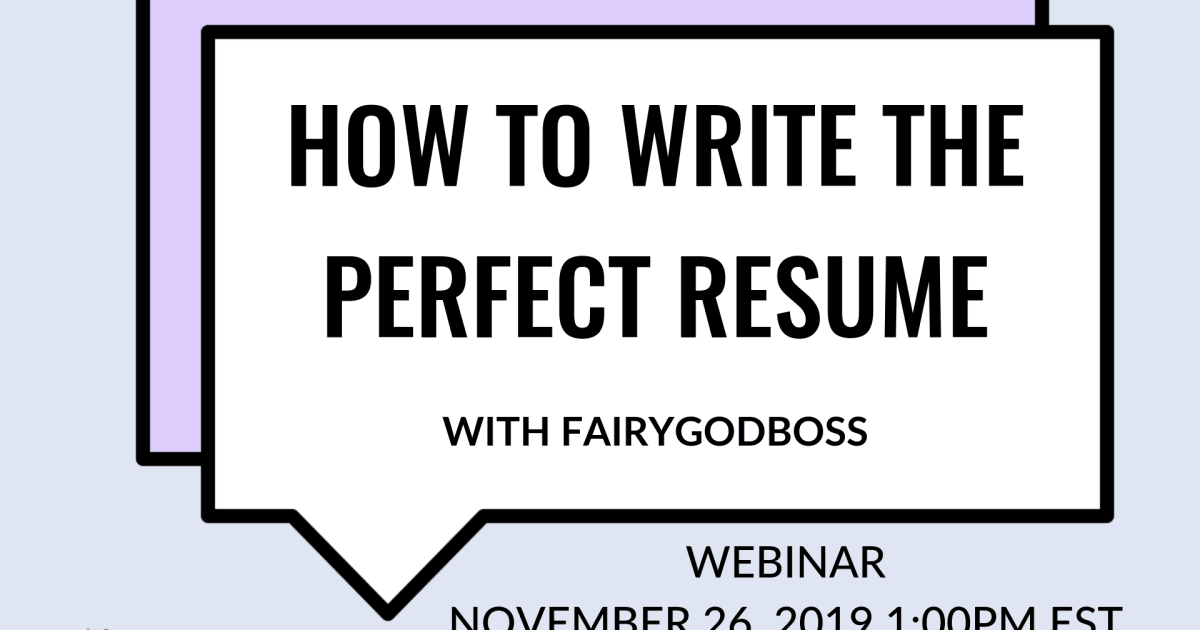 How To Write The Perfect Resume