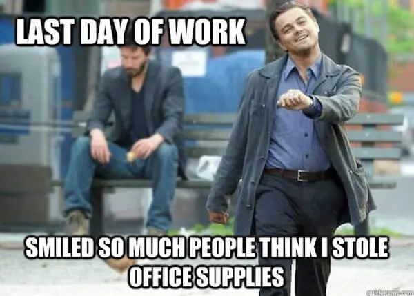 funny last day of work