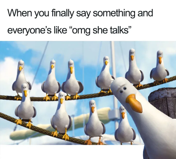 quiet person meme