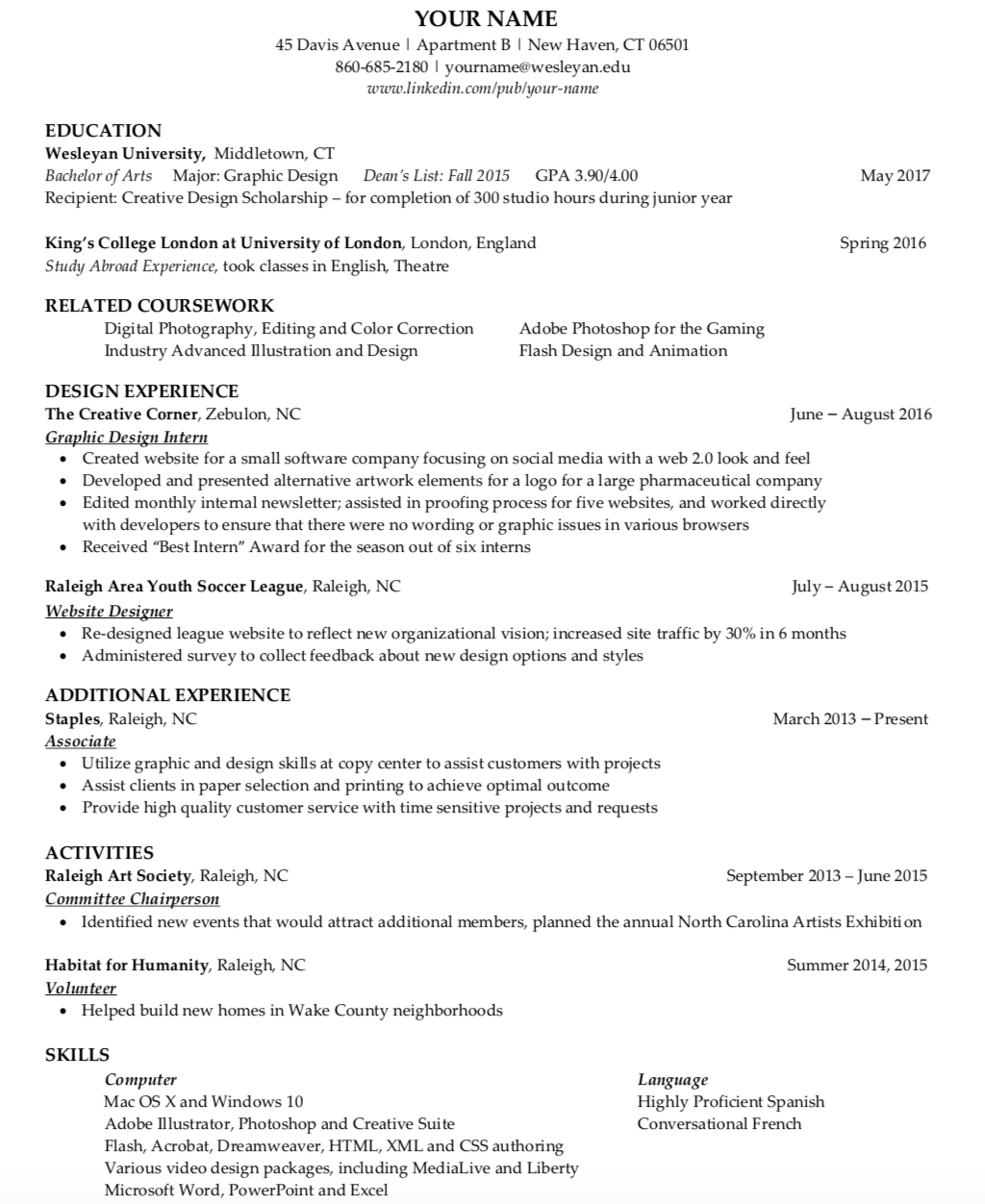 Everything You Need on Your Resume as a College Student  Fairygodboss