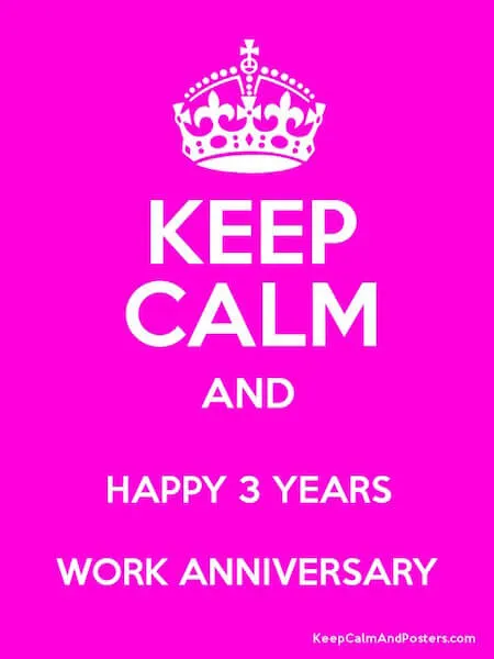 3 year work anniversary