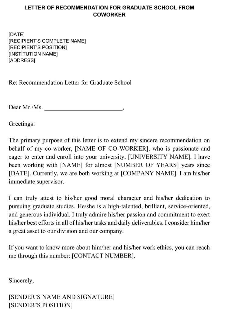 Everything You Should Include In A Letter Of Recommendation For A 