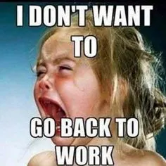 back to work meme with girl crying