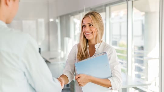 Woman at Job Interview