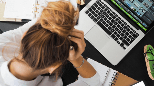 Stressed employee