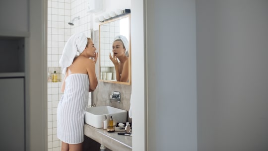 Woman getting ready 