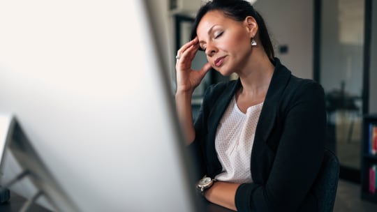 Stressed Woman at Work
