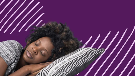 a woman sleeping