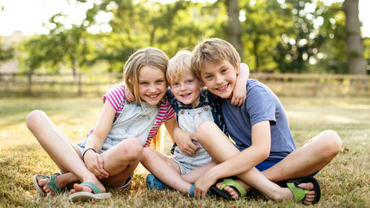 three children