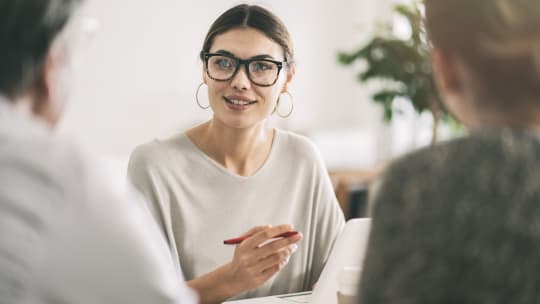 Woman in interview