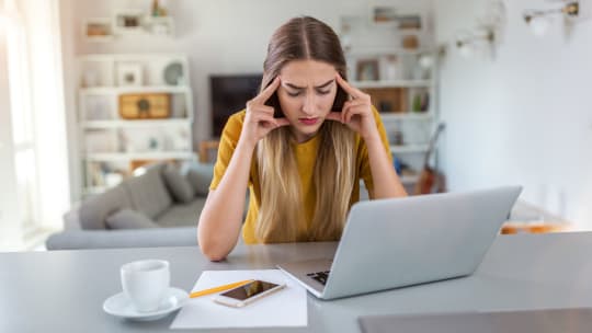 Stressed Woman at Work