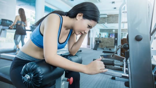 Woman gets hurt working out