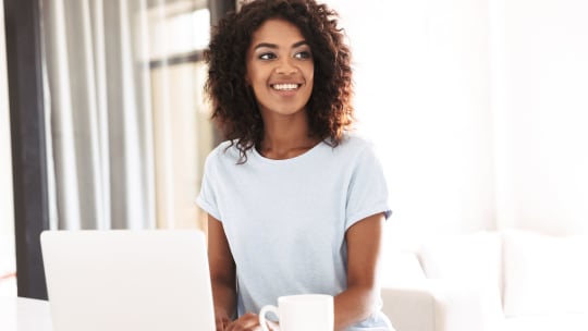 Woman with laptop