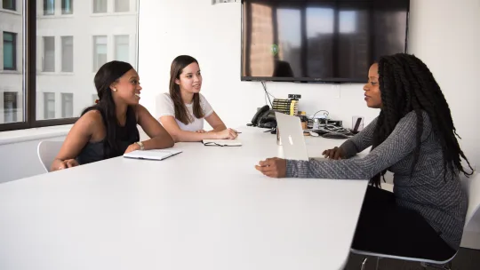 interviewer in a meeting with a candidate