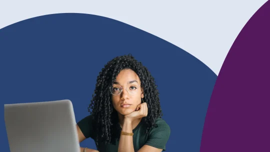 woman looking bored at work