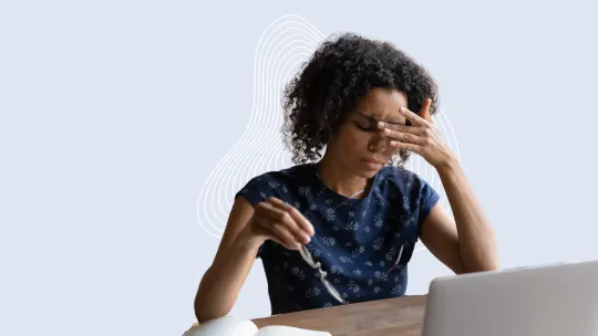 woman frustrated at work