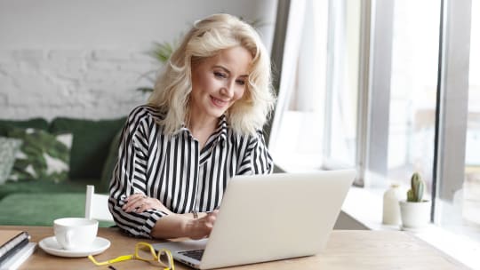 woman working from home