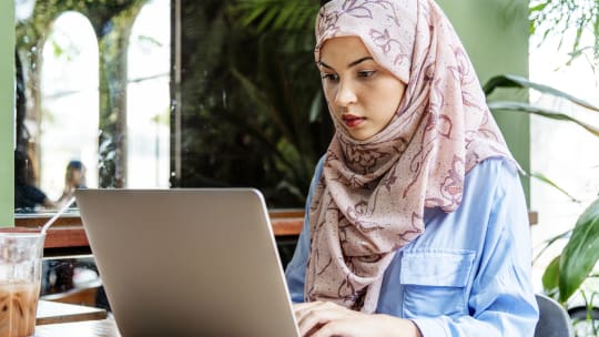 Woman on Computer