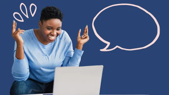 woman talking in meeting