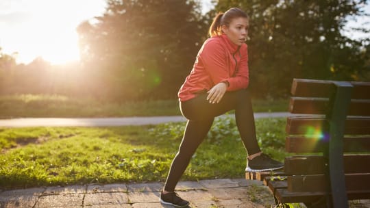 Person working out and looking tired