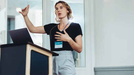 Woman in business in a meeting