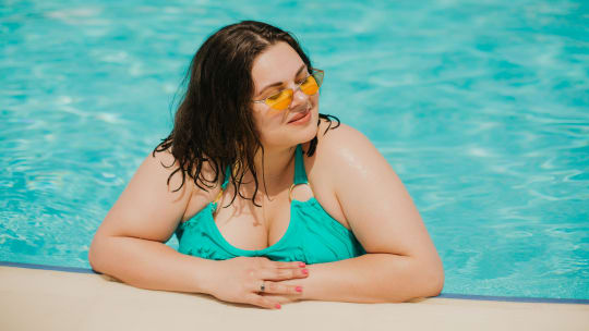Woman in pool