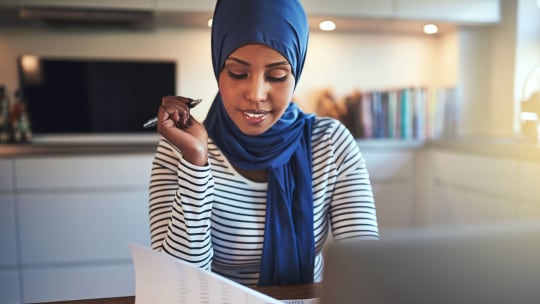 Woman writing