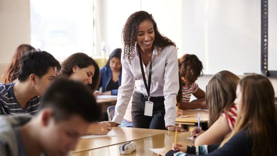 Teacher in a classroom