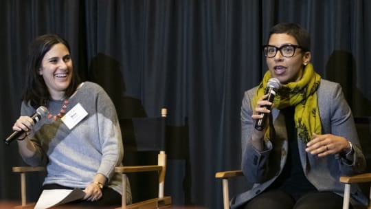 Mary Pharris, director of Business Development and Partnerships at Fairygodboss, and Melissa Murray, professor of Law, NYU School of Law.