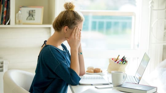 Stressed Woman at Work