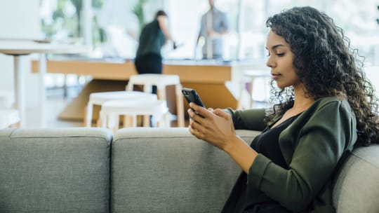 Woman texting