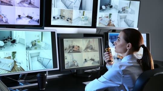 security guard performing surveillance