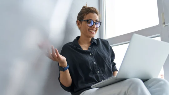 Woman in a job interview