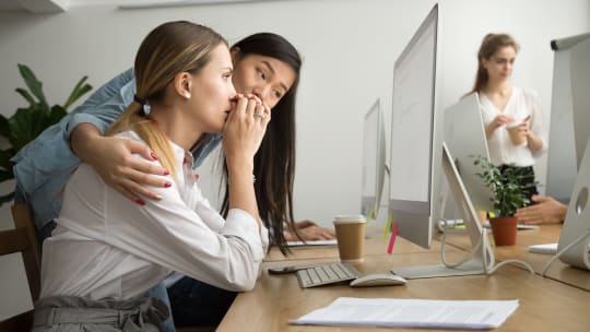 Stressed Woman at Work