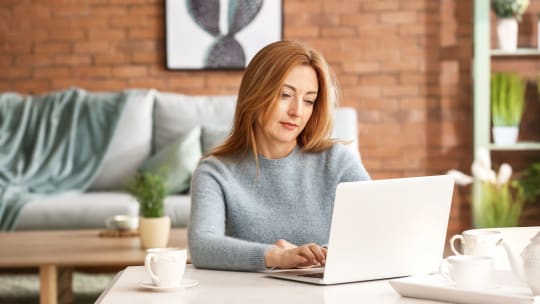 Woman on Computer