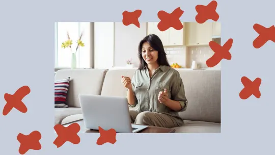 woman in a virtual interview