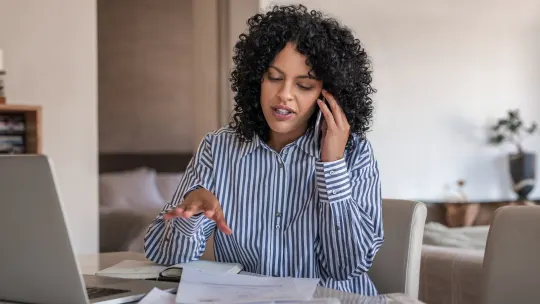 Woman working from home