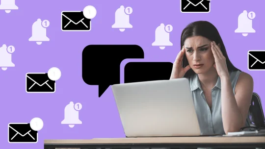 woman stressed at work