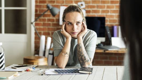 Frustrated employee