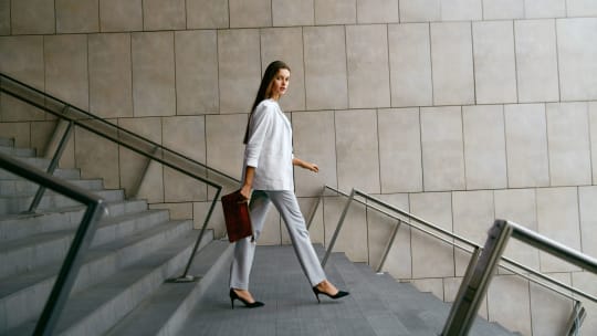 Woman walking in heels