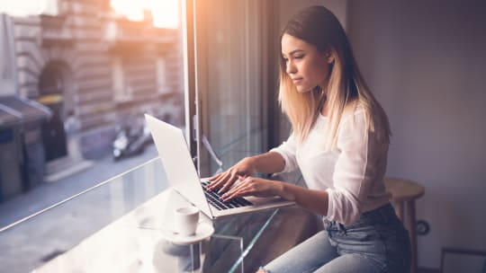 Woman with credit card