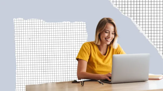 woman smiling work