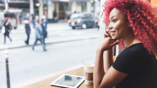 Woman on phone