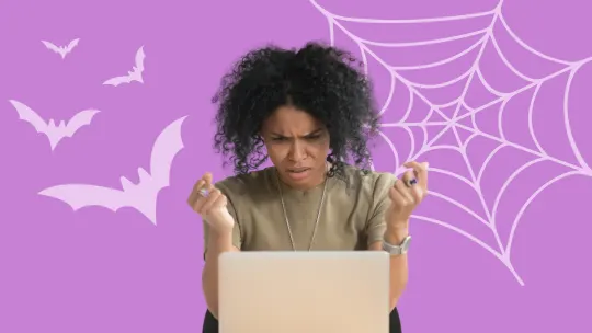 a woman stressed at work