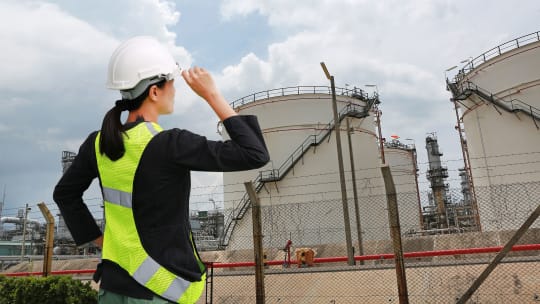 Female Oil Worker