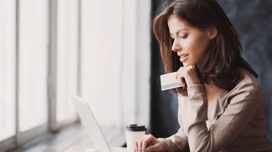 woman spending money