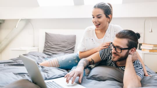 Couple watching TV