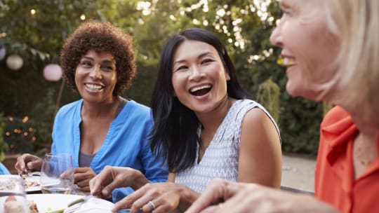 Women having dinner