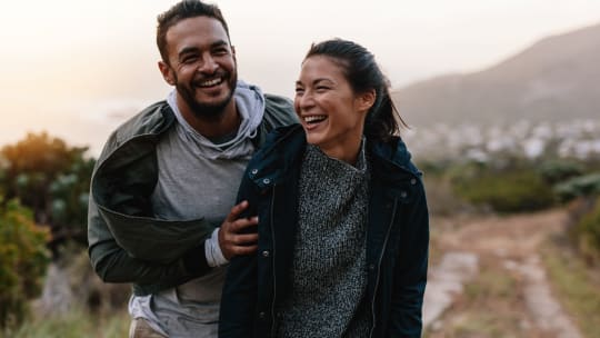 Couple hiking