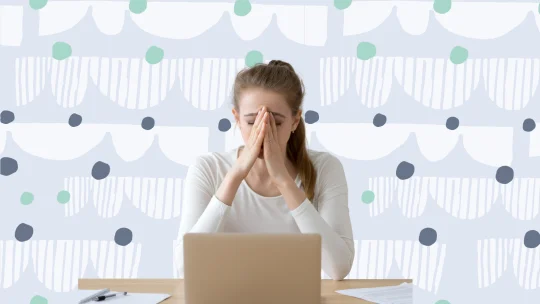 woman frustrated at work